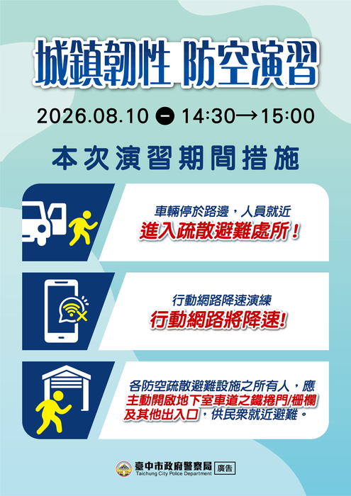 2026城鎮韌性（防空）演習